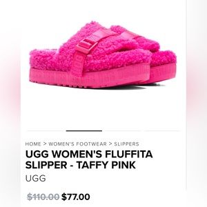 Ugg Woman’s Fluffita slipper hot pink!